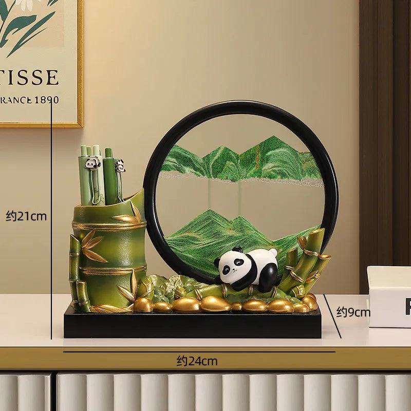 胸有成竹文昌流沙裝飾擺件