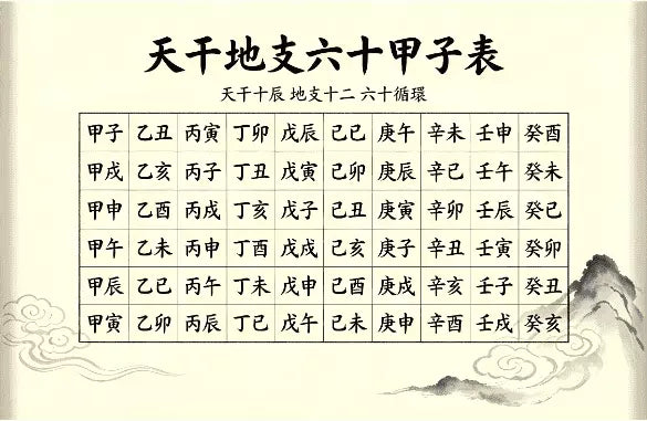 天干地支六十甲子