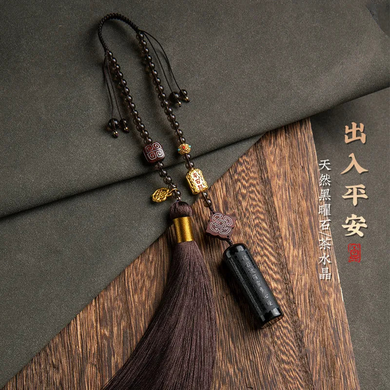 黑曜石平安汽車裝飾掛件 車内平安裝飾