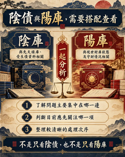 陰陽雙庫分析｜受生債定向查詢