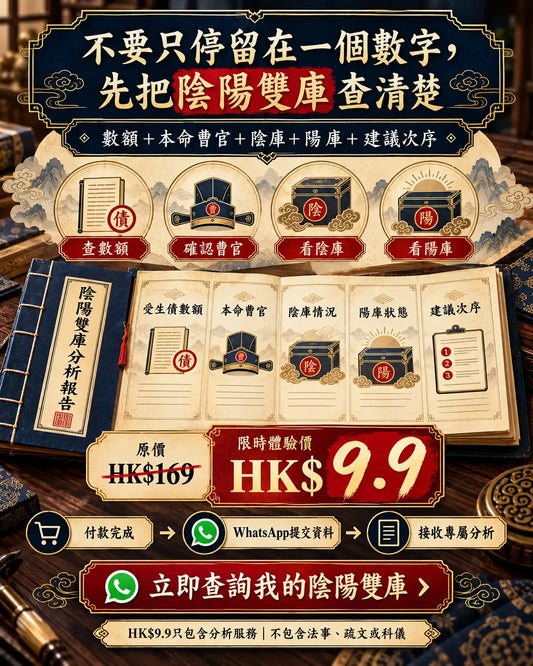 陰陽雙庫分析｜受生債定向查詢