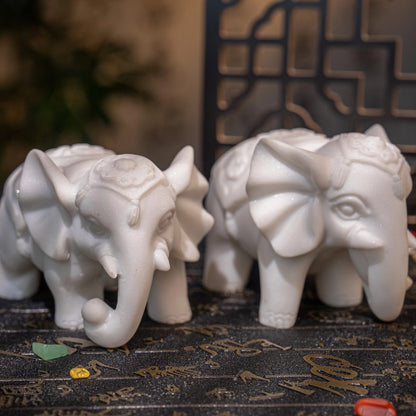 White elephant attracts wealth and fortune