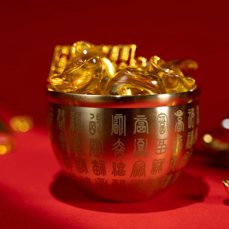 招財進寶風水擺件|財運亨通金元寶聚寶盆– 香港楓燧堂