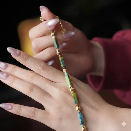 天然石五行飛天絲帶手鏈 平衡能量